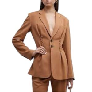 A.L.C. Blazer Maverick Lace-Up Tawny Camel Brown Size 4 NWT
